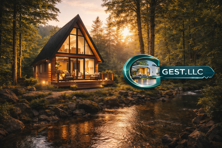 a frame cabin gest
