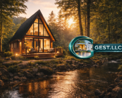 a frame cabin gest